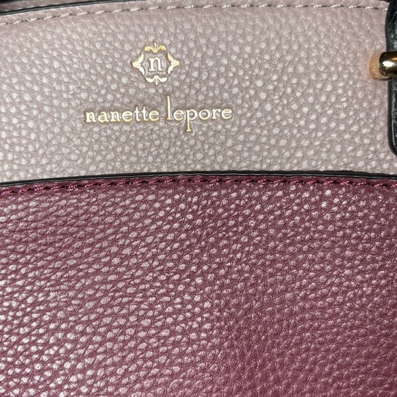 🔥SALE Nanette Lepore Lancaster Triple Section Satchel with bonus card case - Picture 2 of 11